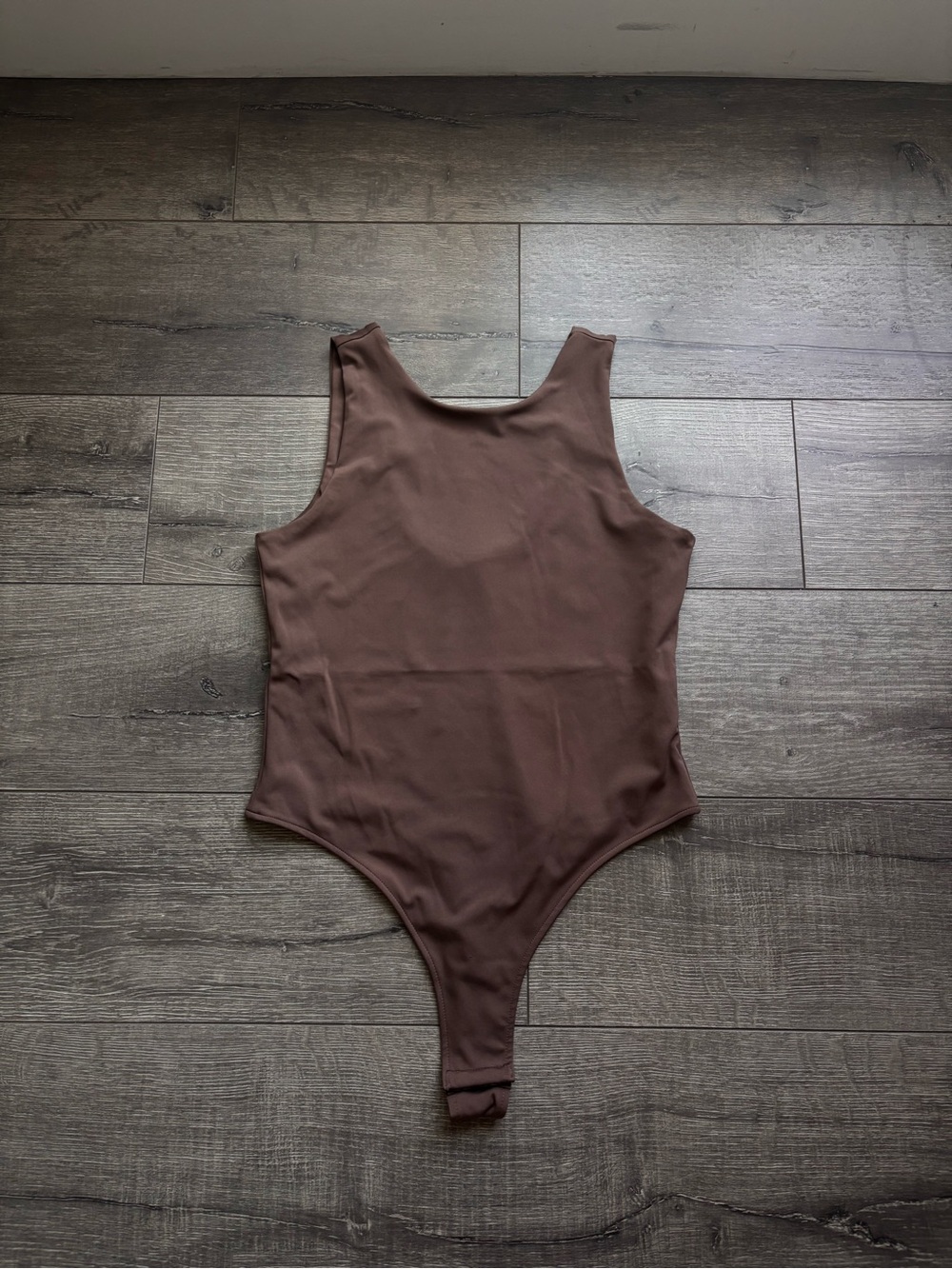 Brown One-Piece Tank Bodysuit